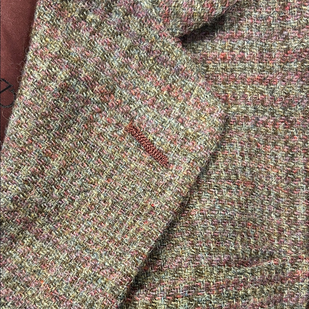 Christian Dior Vintage Men's Purple/Brown Houndstooth Blazer Size 42 Virgin Wool - Picture 8 of 8